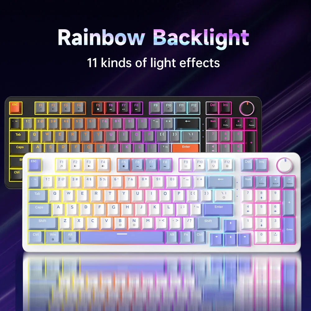 98 Gasket Mount RGB Mechanical Keyboard – Hot-Swappable 98 Keys