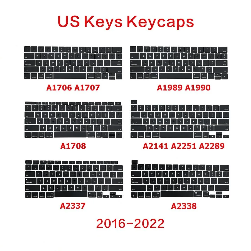 Replacement Keycaps for MacBook A2338 A2337 A2141 A2442 A2485 A2681